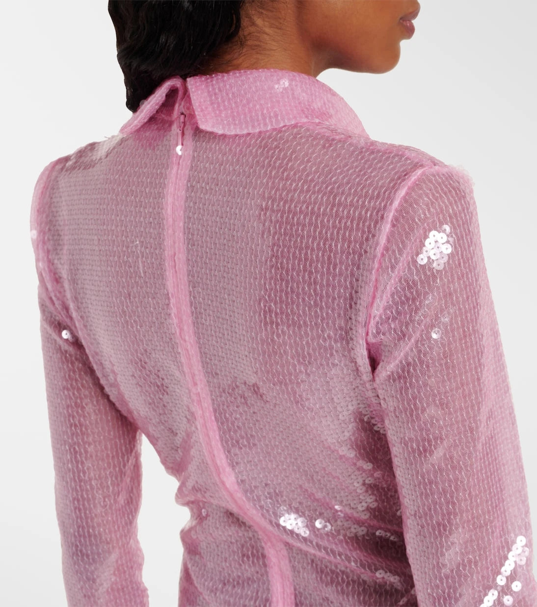 ديفيد كوما - فستان بولو مطرز بالترتر