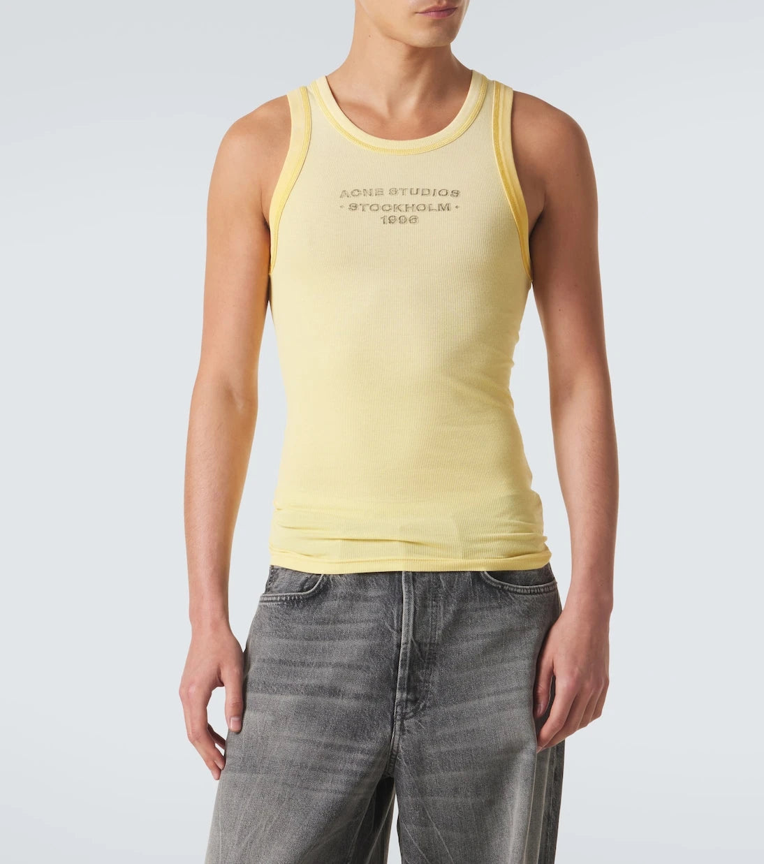 Acne Studios - Logo ribbed-knit tank top