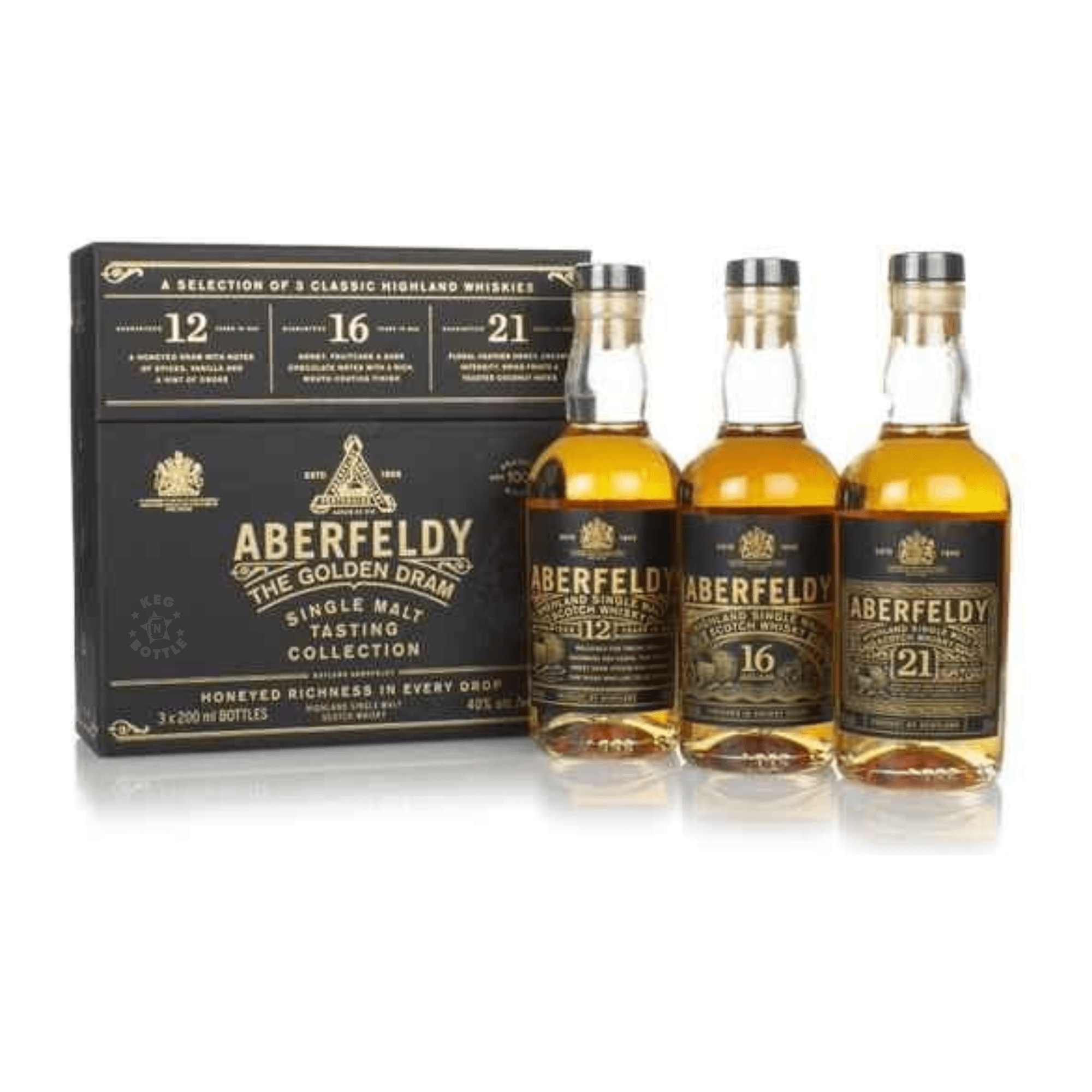 Aberfeldy 12, 16, & 21 Year Scotch Combo (3 x 200 ml)