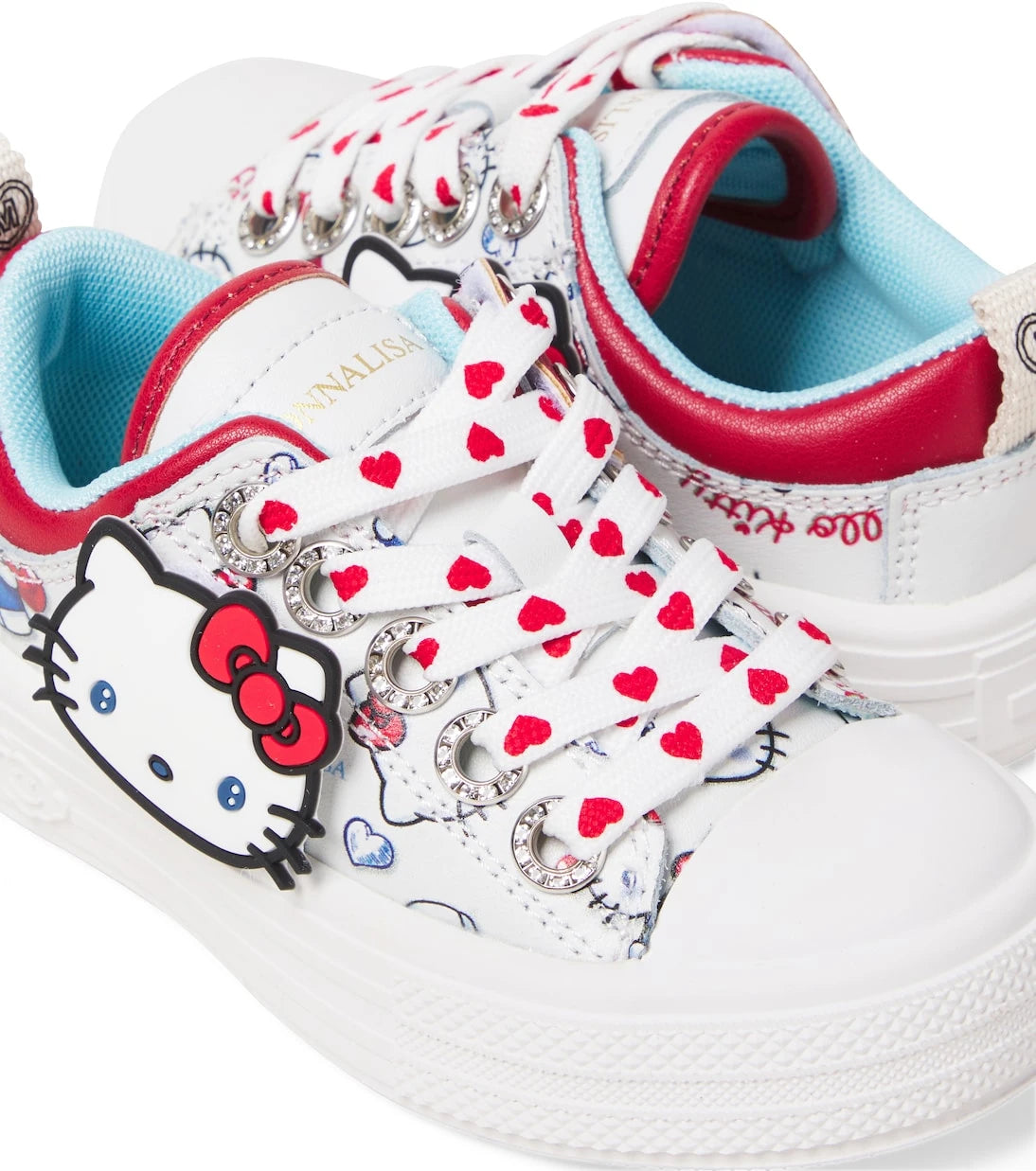Monnalisa - x Hello Kitty leather-trimmed sneakers