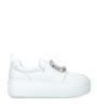 Roger Vivier White Leather Viv’ Up Sneakers