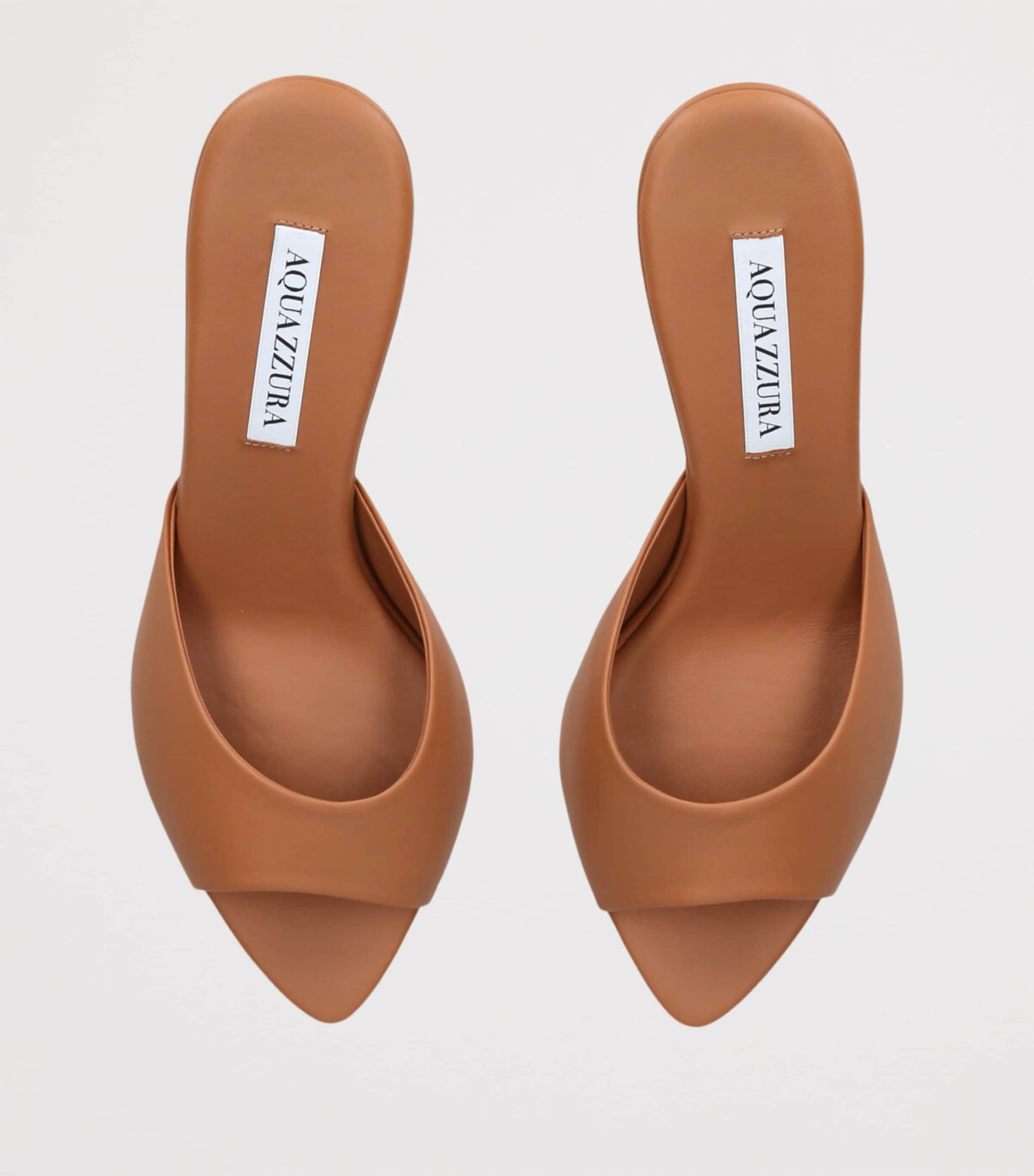 Brown Leather Bisous Mules 65