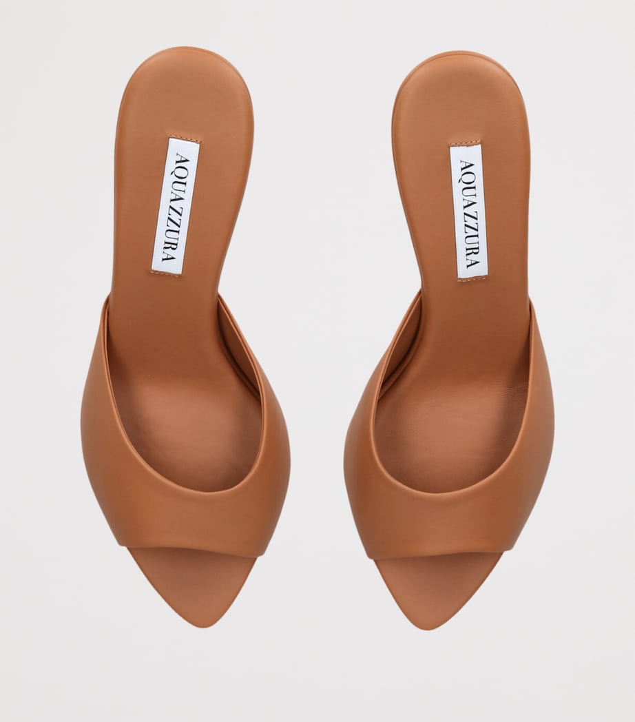 Brown Leather Bisous Mules 65