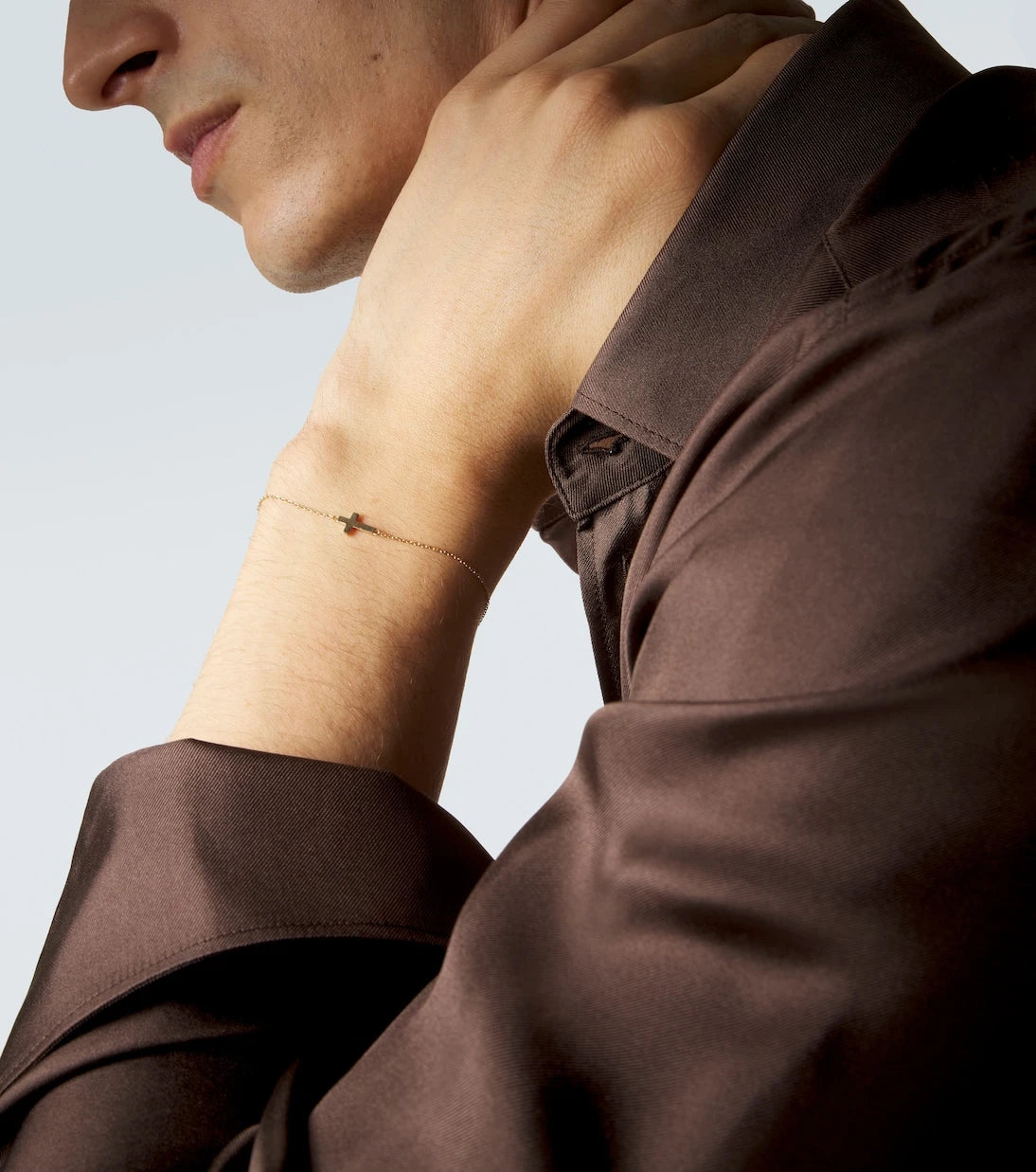 Mateo - Mini Cross 14kt gold bracelet