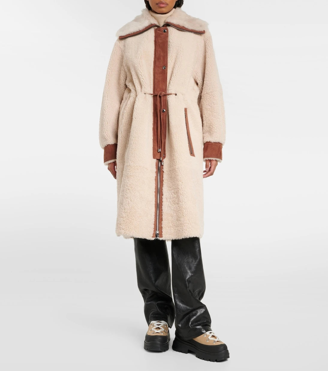 Bogner - Gritt suede-trimmed shearling coat