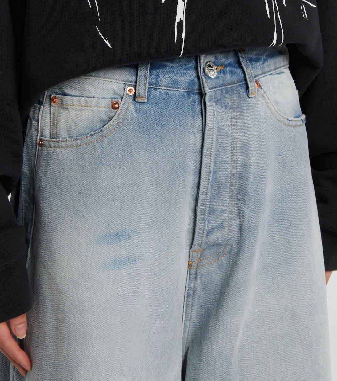Vetements - Oversized wide-leg jeans