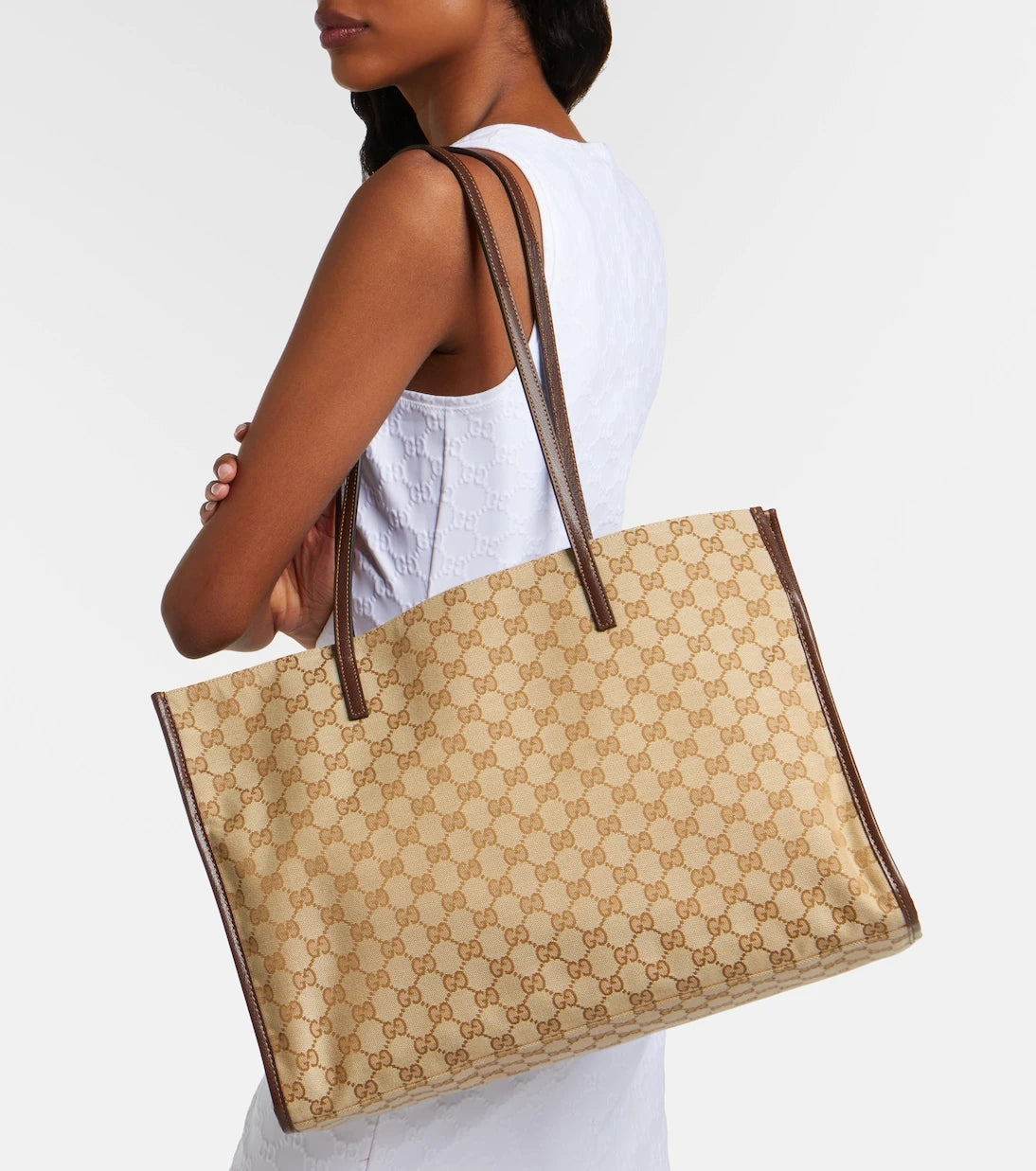 Gucci - Large GG canvas shopper