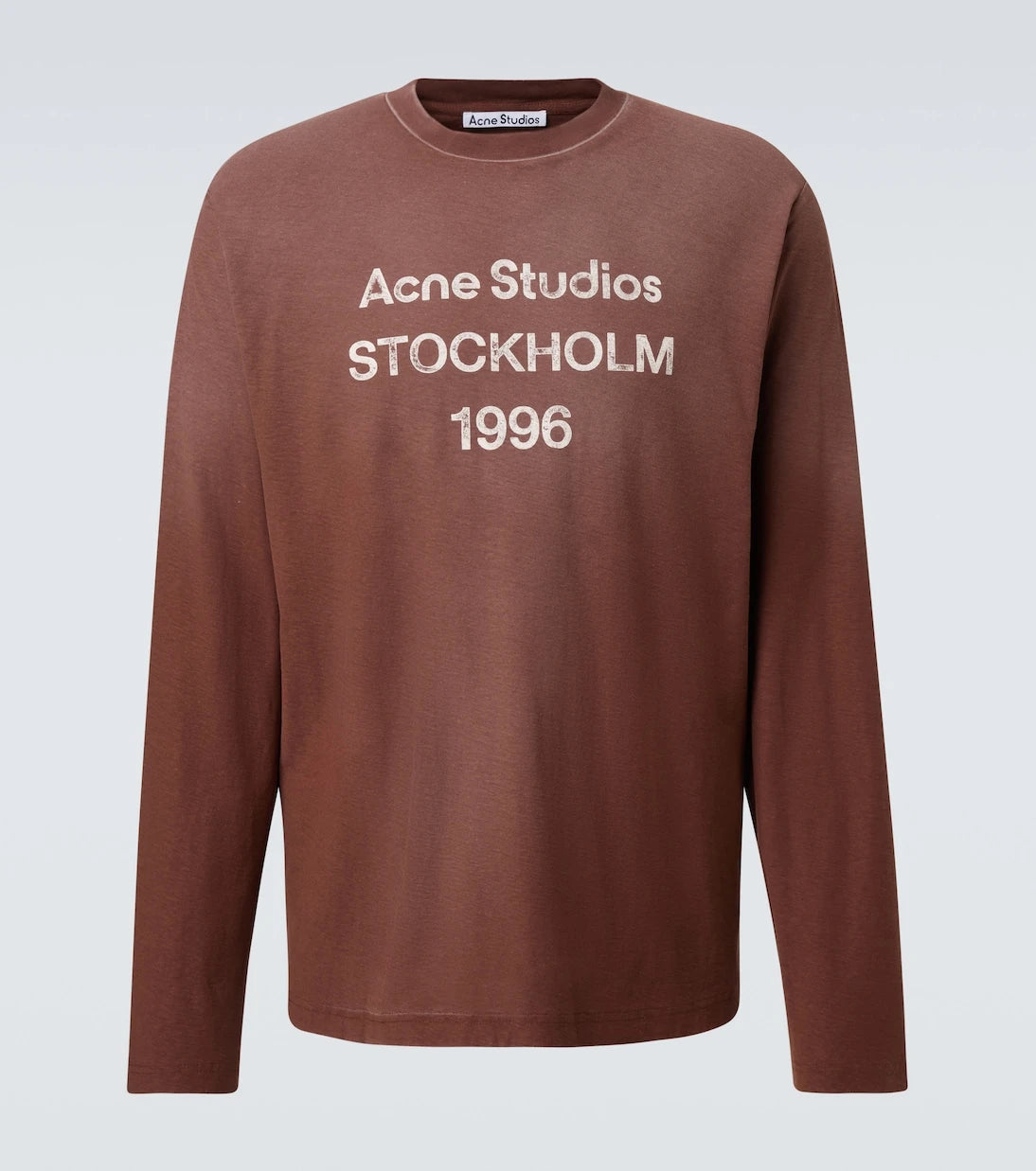 Acne Studios - تي شيرت من القطن والقنب بشعار العلامة