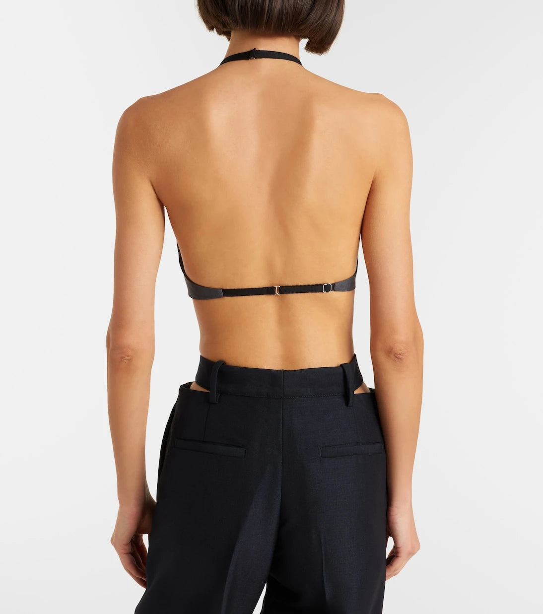 Jil Sander - Halterneck virgin wool crop top