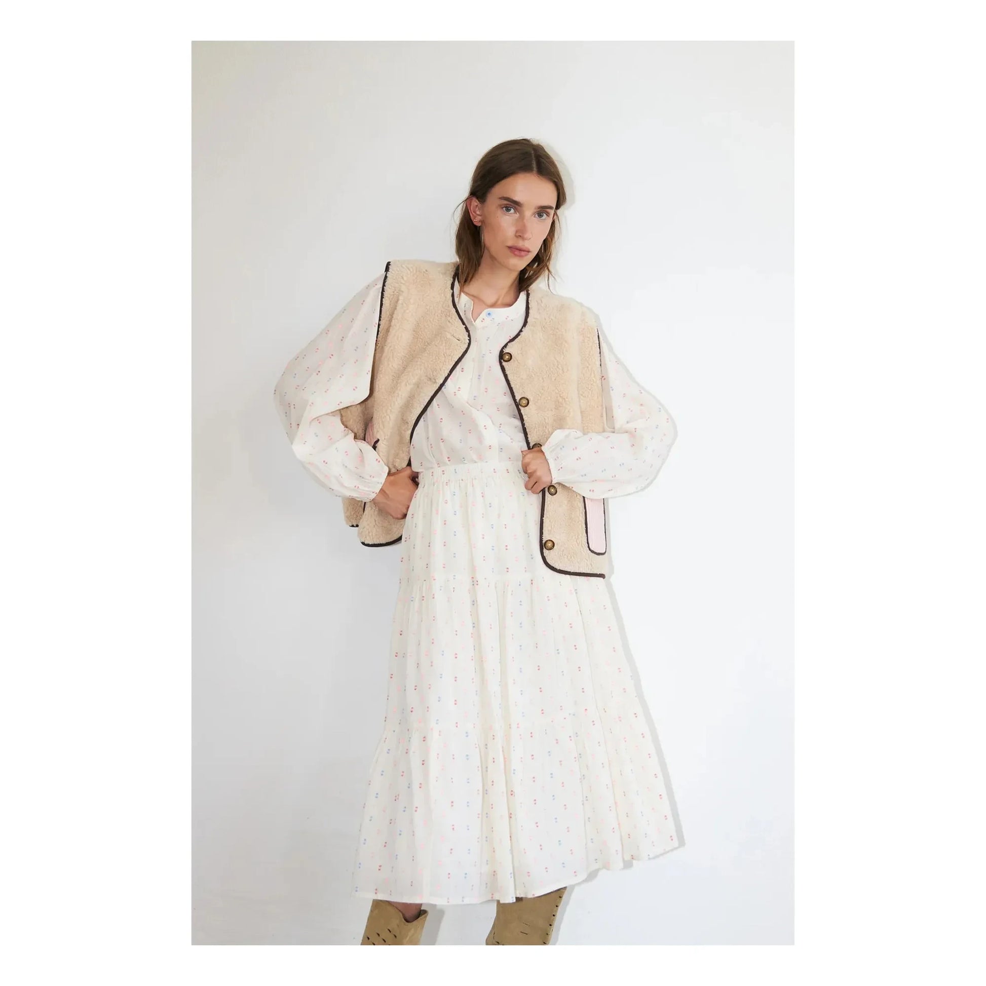 Lollys Laundry - Morning Cotton skirt | Cream