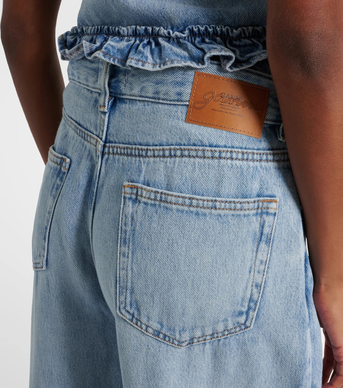 Ganni - Mid-rise wide-leg jeans
