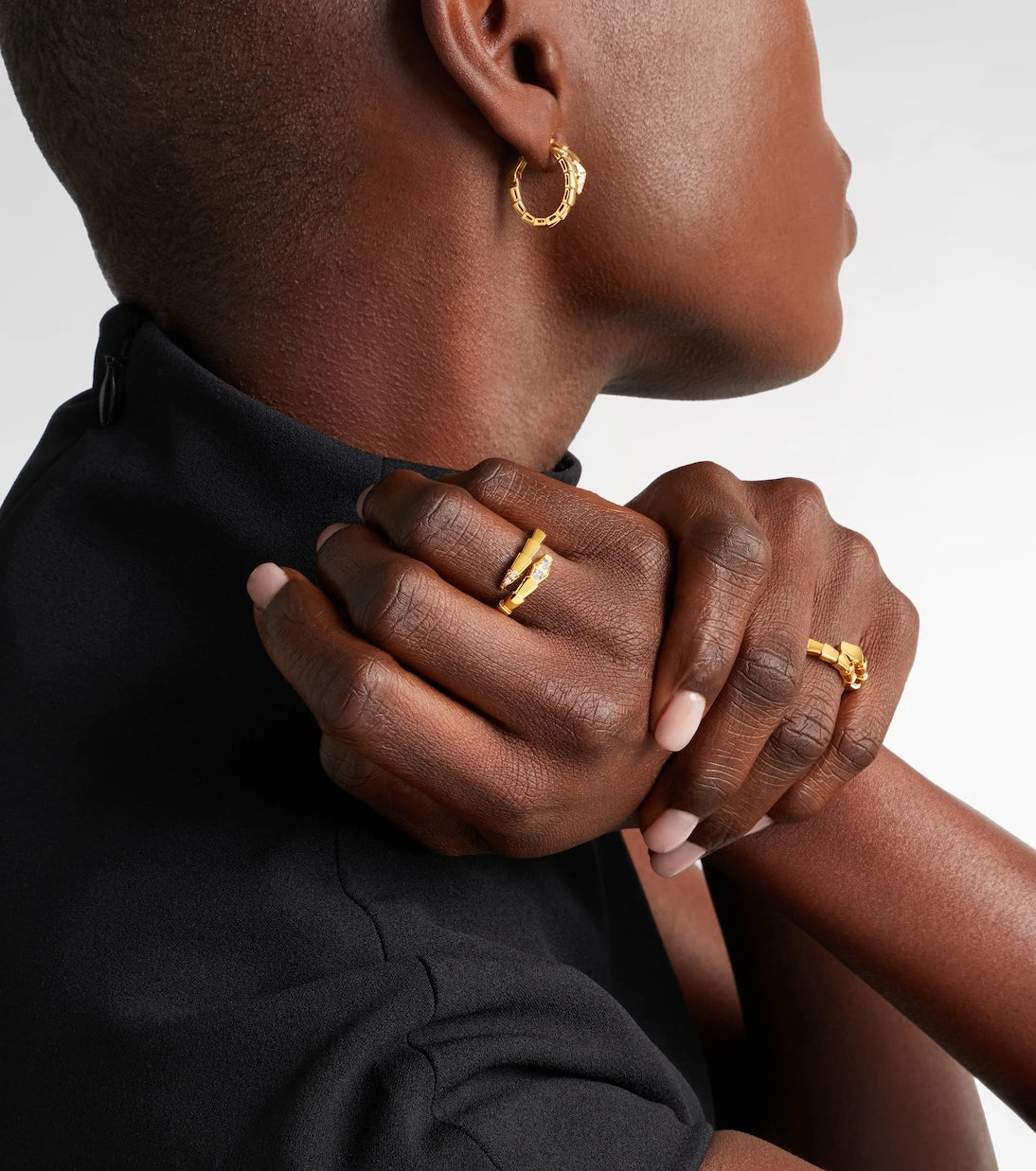 Bvlgari - Serpenti Viper 18kt gold ring with diamonds