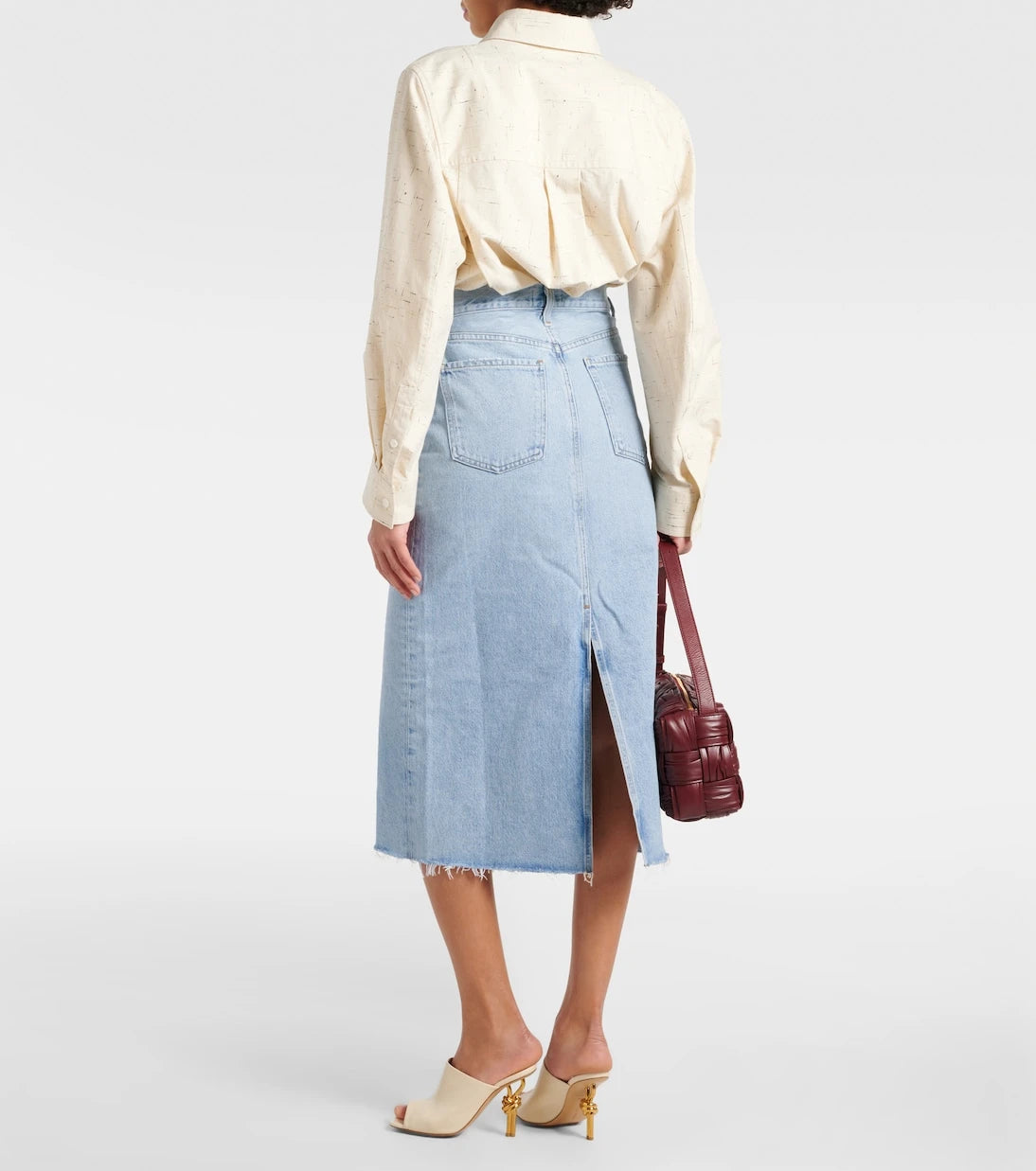 Agolde - Della denim midi skirt