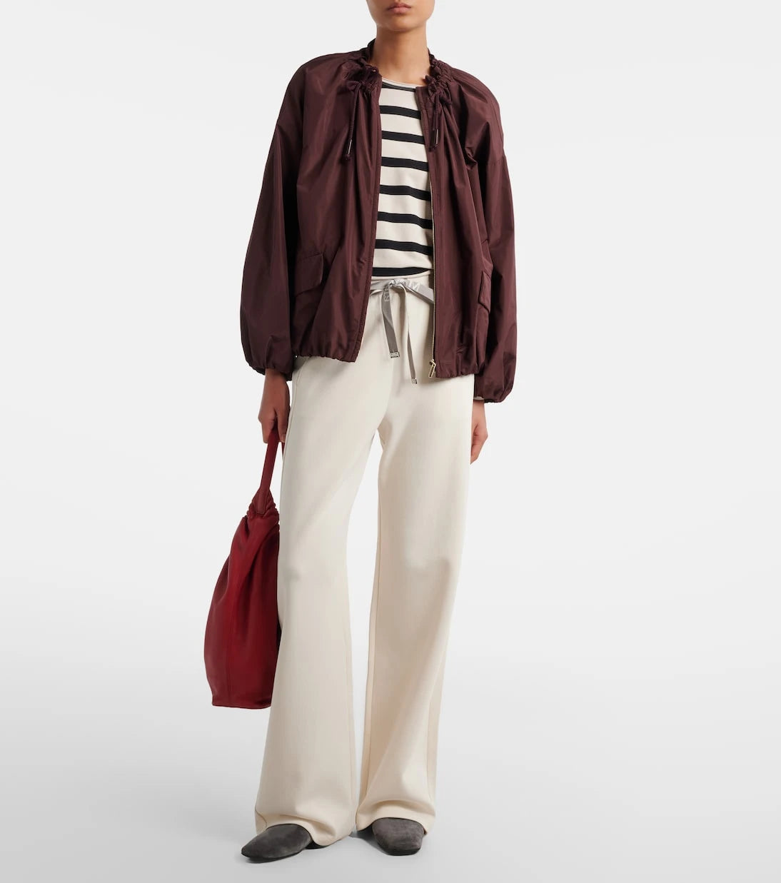 'S Max Mara - Cotton-blend jersey wide-leg sweatpants