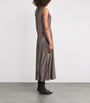 Vince Brown Satin Cowl-Neck Maxi Dress