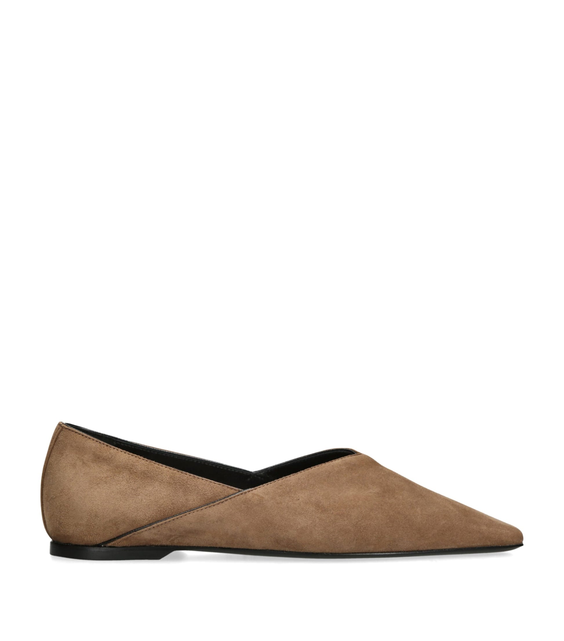 Toteme Beige Suede Everyday Ballet Flats