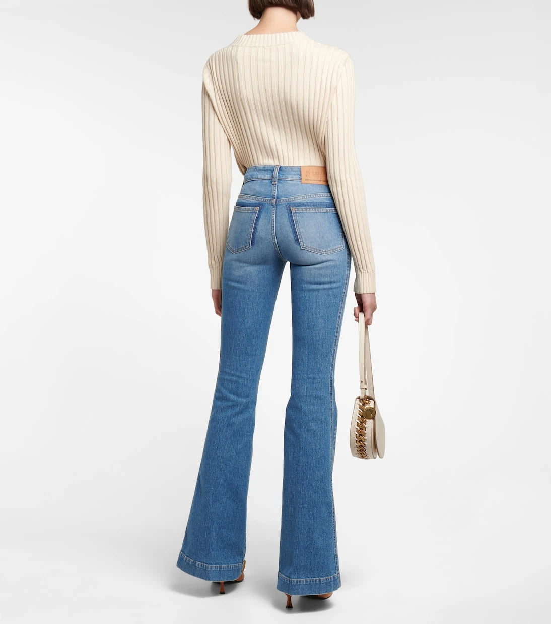 Stella McCartney - Logo mid-rise flared jeans
