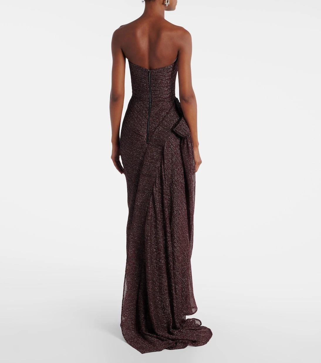 Maticevski - Lexicon draped gathered lamé gown