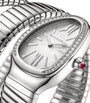 Bvlgari Stainless Steel and Diamond Serpenti Tubogas Watch 35mm