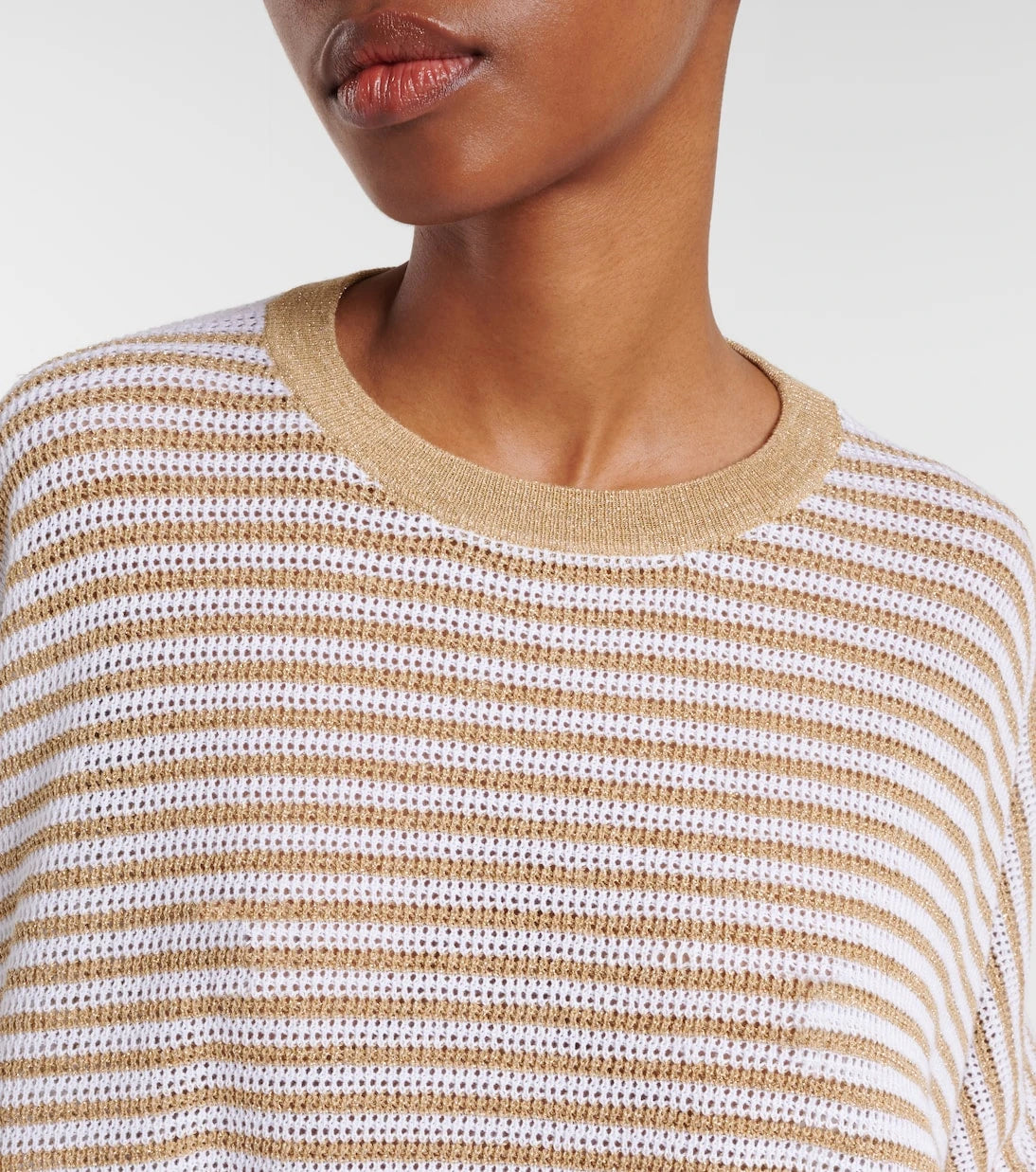 Brunello Cucinelli - Knitted striped top