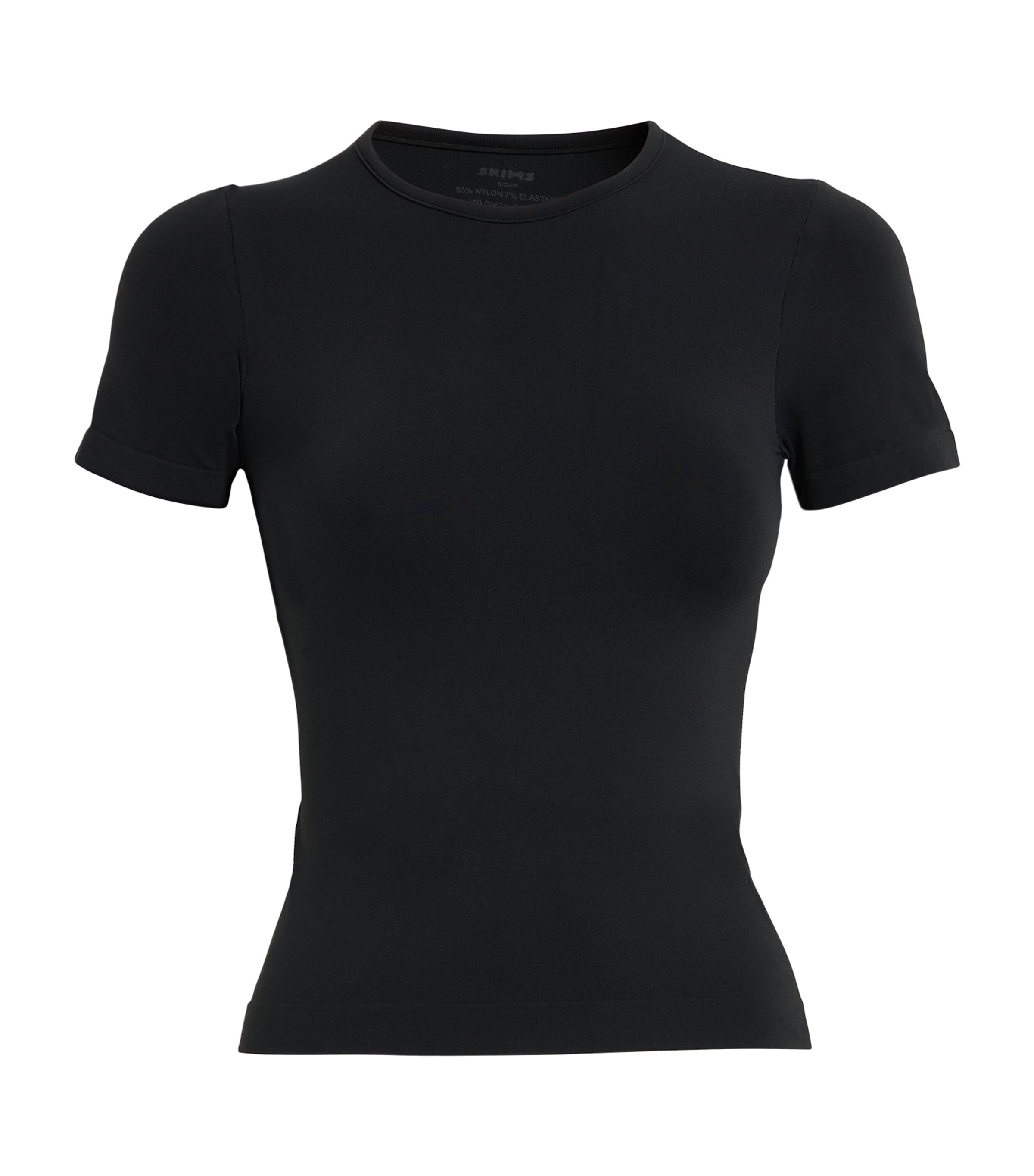 Skims Black Soft Smoothing T-Shirt