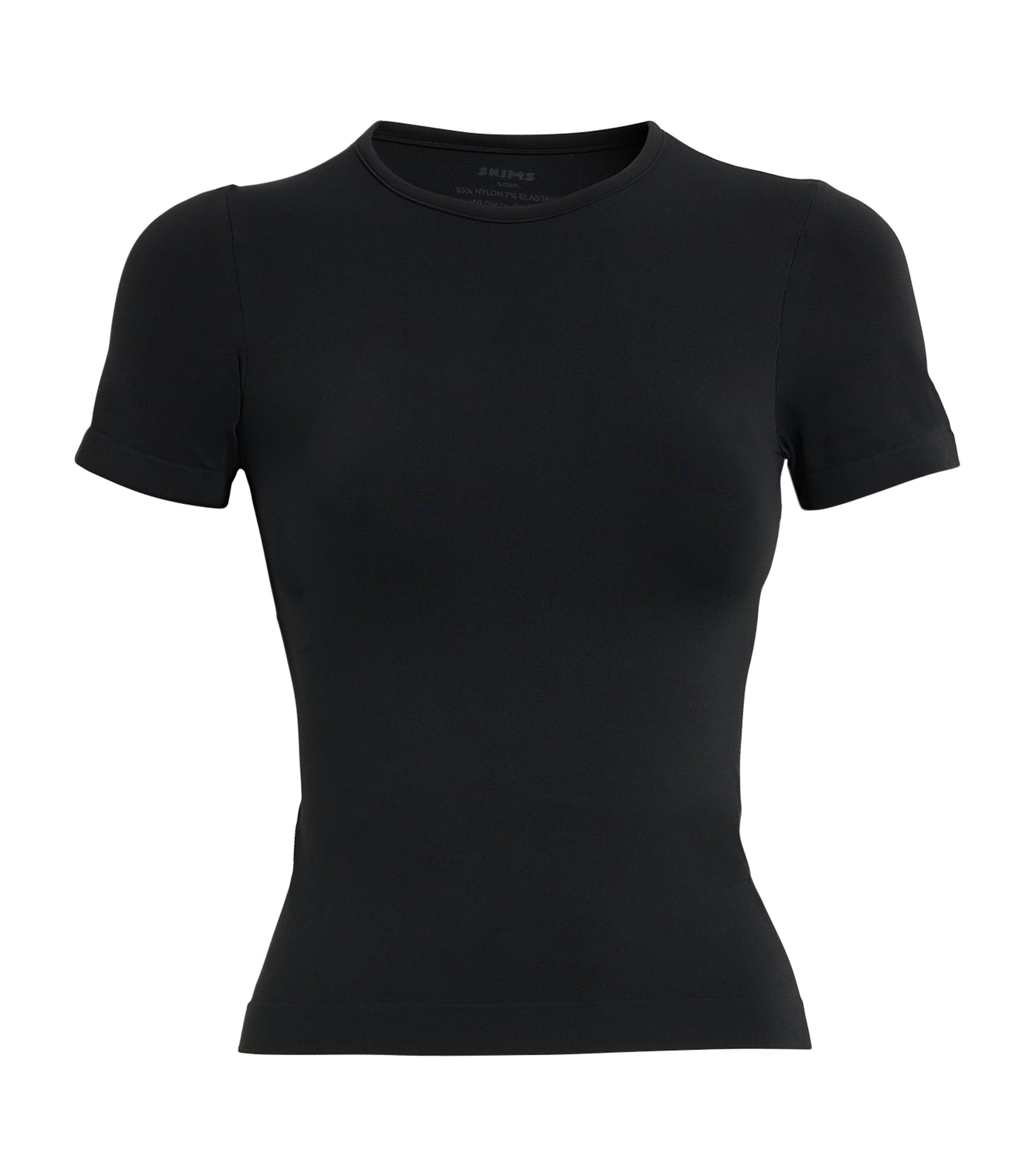 Skims Black Soft Smoothing T-Shirt