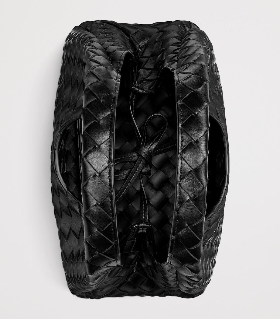 Small Leather Intrecciato Campana Shoulder Bag