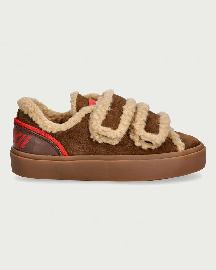 Inuikii Lila Shearling Low Velcro Kadın Süet Sneaker