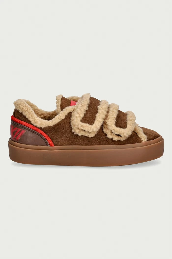 Inuikii Lila Shearling Low Velcro Kadın Süet Sneaker