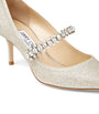 Jimmy Choo Silver Bing 65 Glitter Pumps