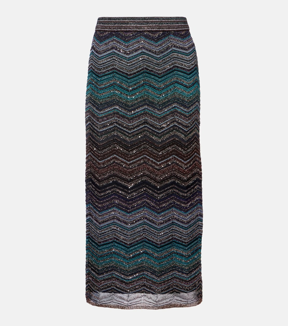 Missoni - Zigzag lame midi etek