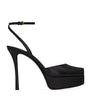 Black Leather La Scandale Platform Sandals 85