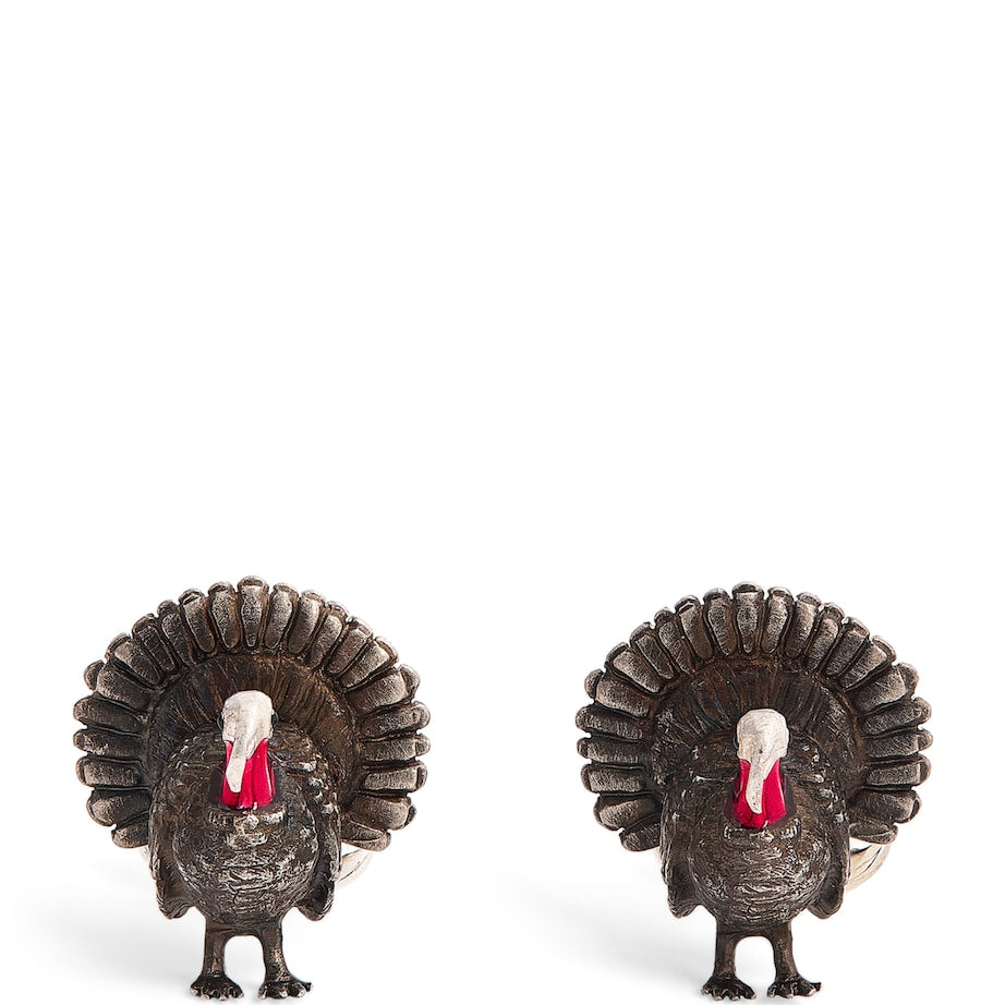 Deakin & Francis Sterling Silver Wild Turkey Cufflinks