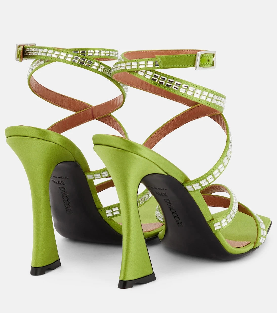 D'Accori - Carre embellished satin sandals