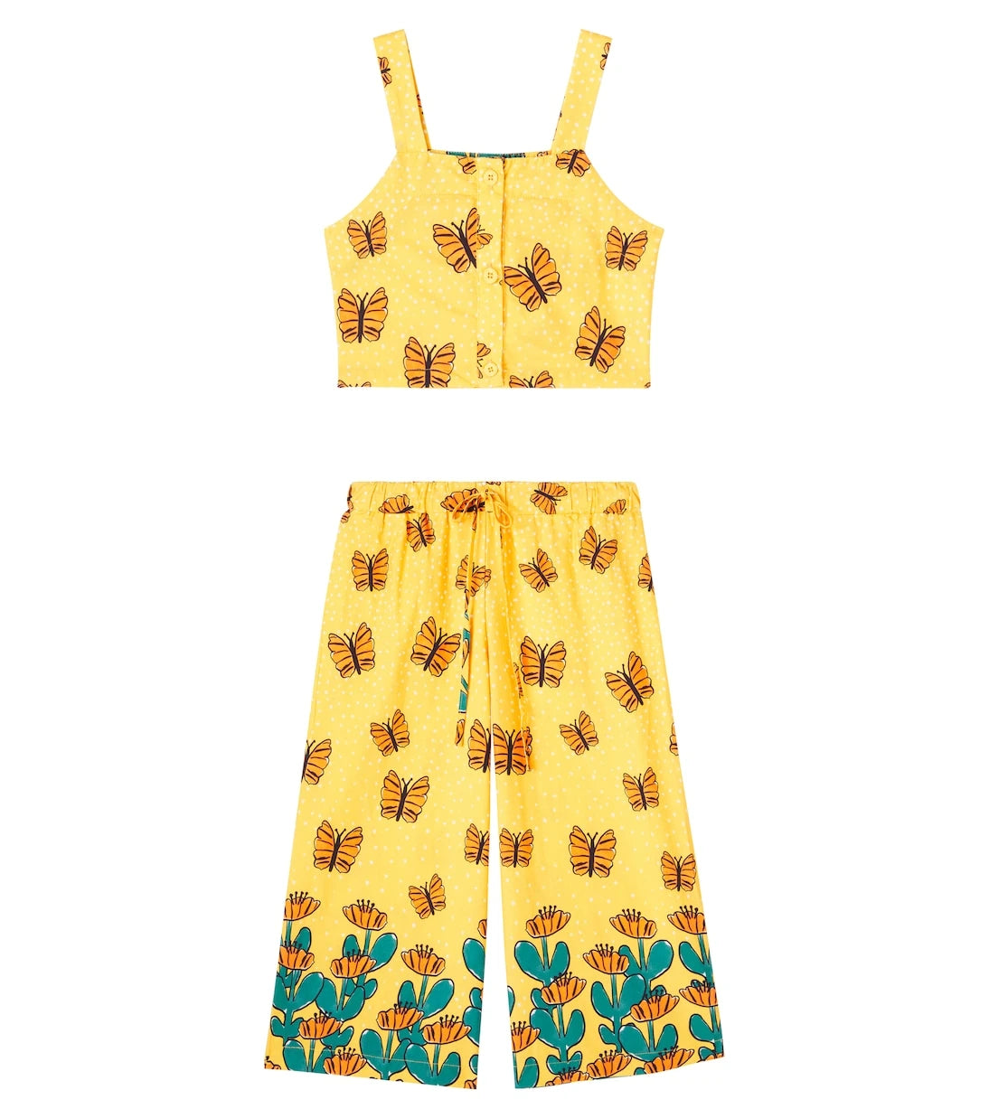 Fábula - Jardim Borboleta top and pants set