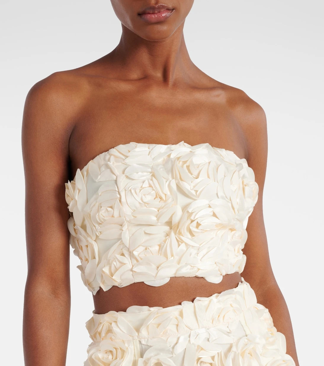 Rotate - Floral-appliqué crop top