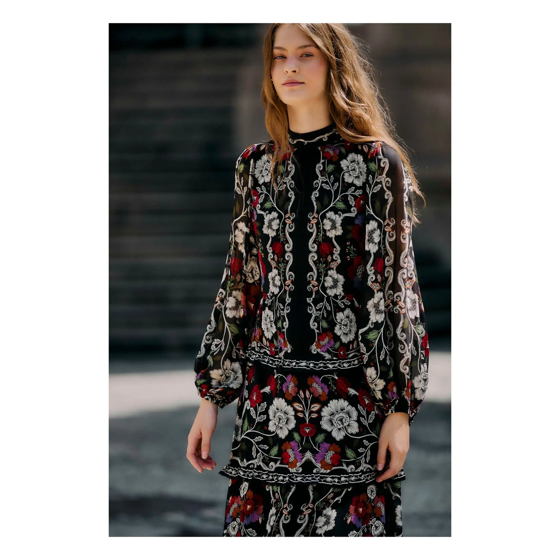 Farm Rio - Rococo Flowers dress | Black