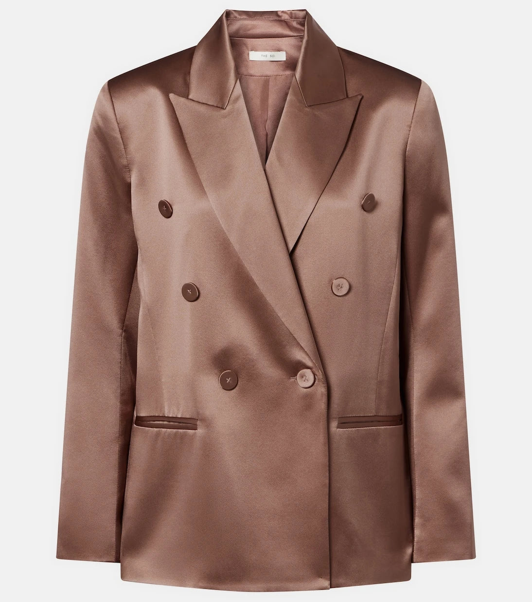 The Sei - Kruvaze ipek saten blazer