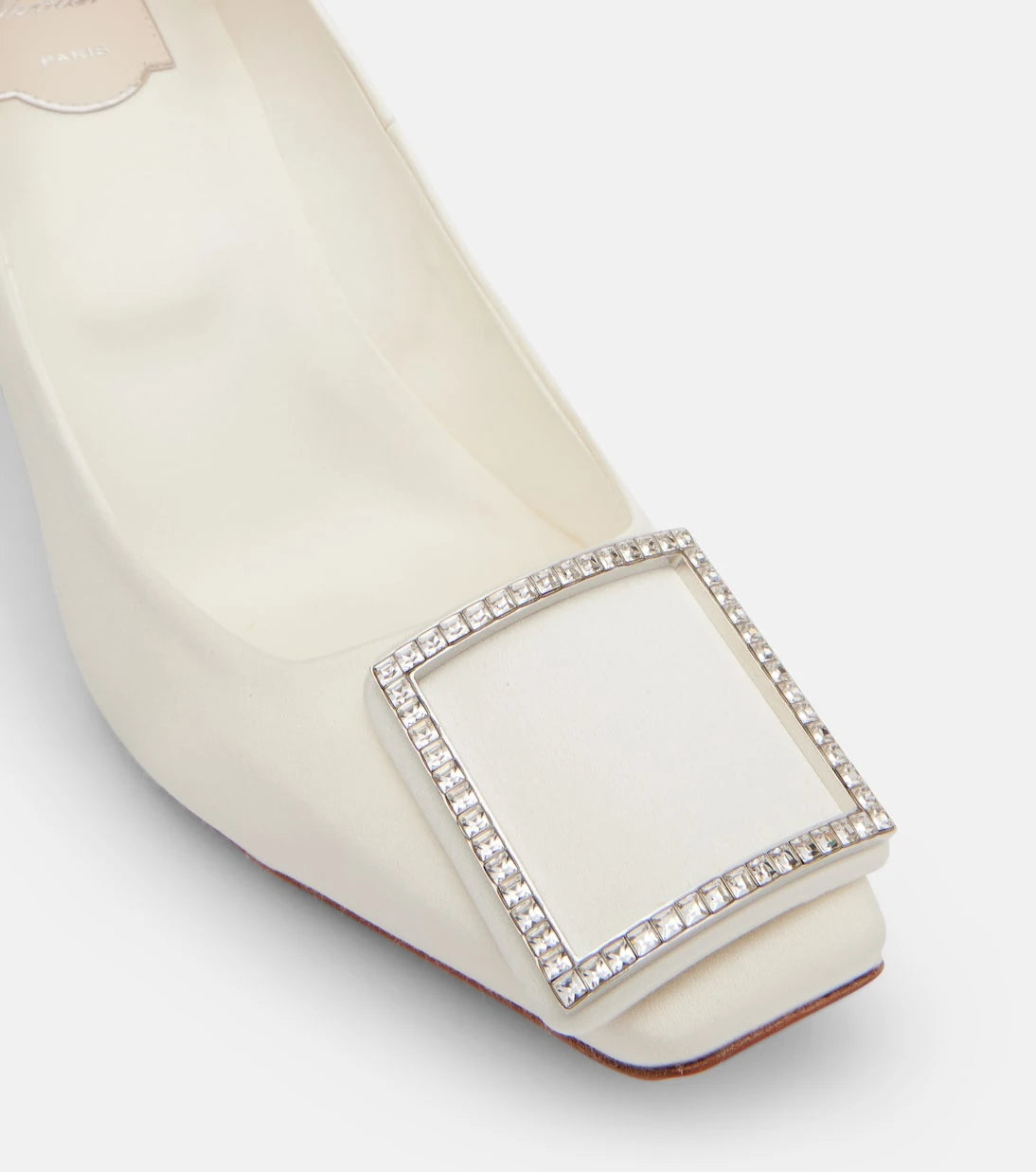 Roger Vivier - Trompette 70 embellished satin pumps