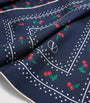 Valentino Garavani Blue Silk Cherryfic Print Scarf