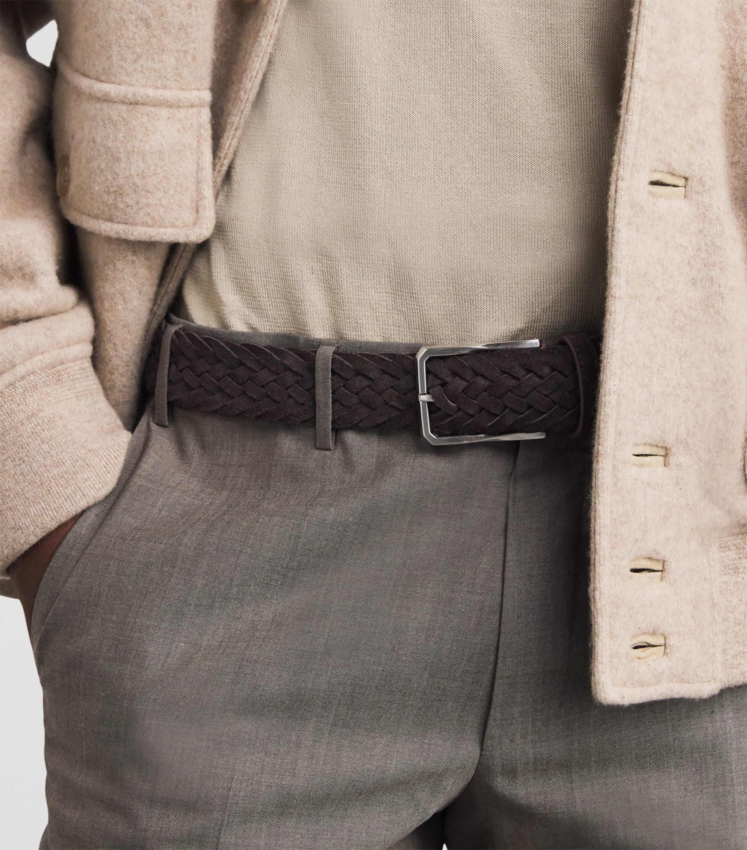 Suede Woven Belt
