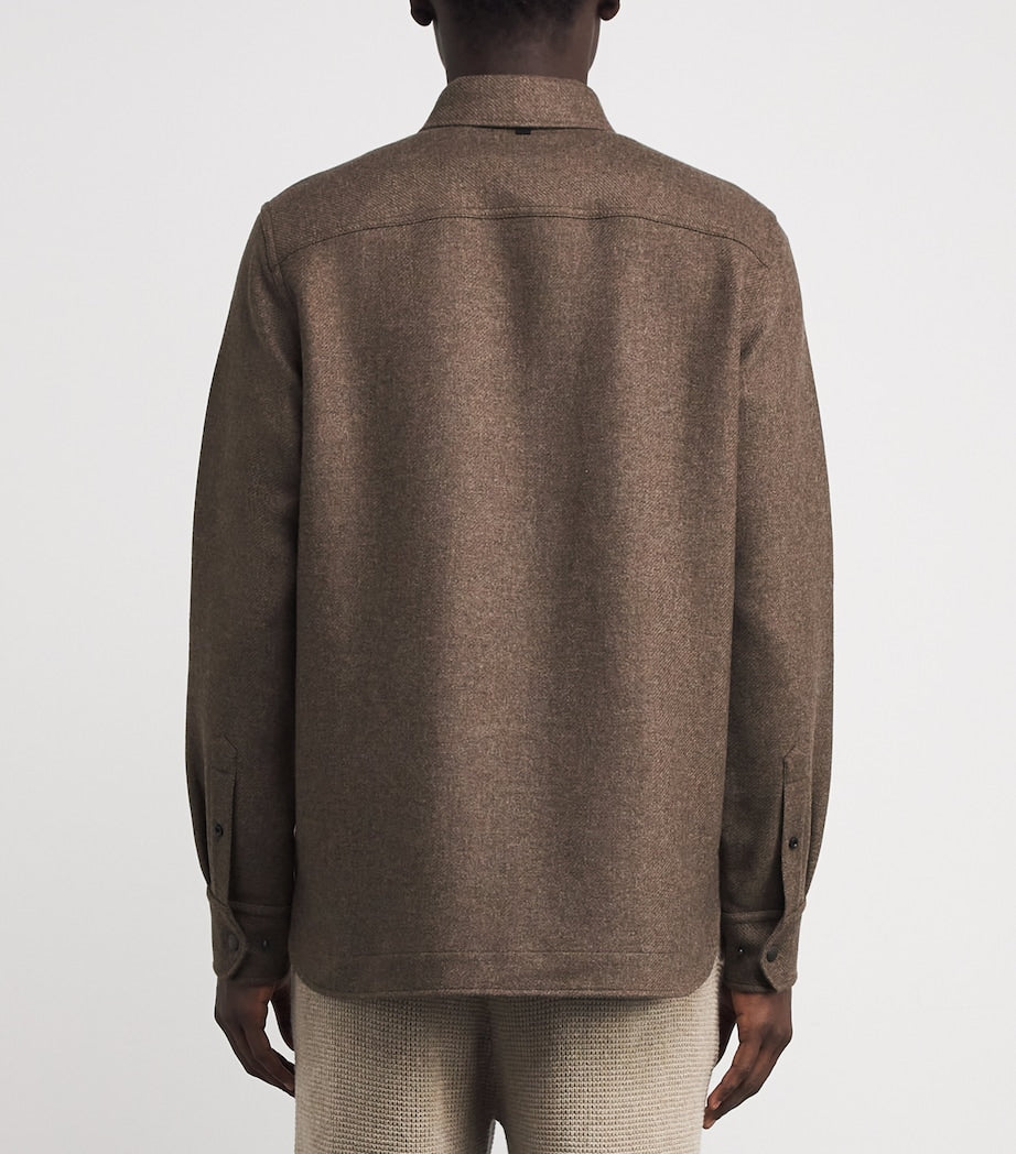 Brown Wool Chelsea Overshirt
