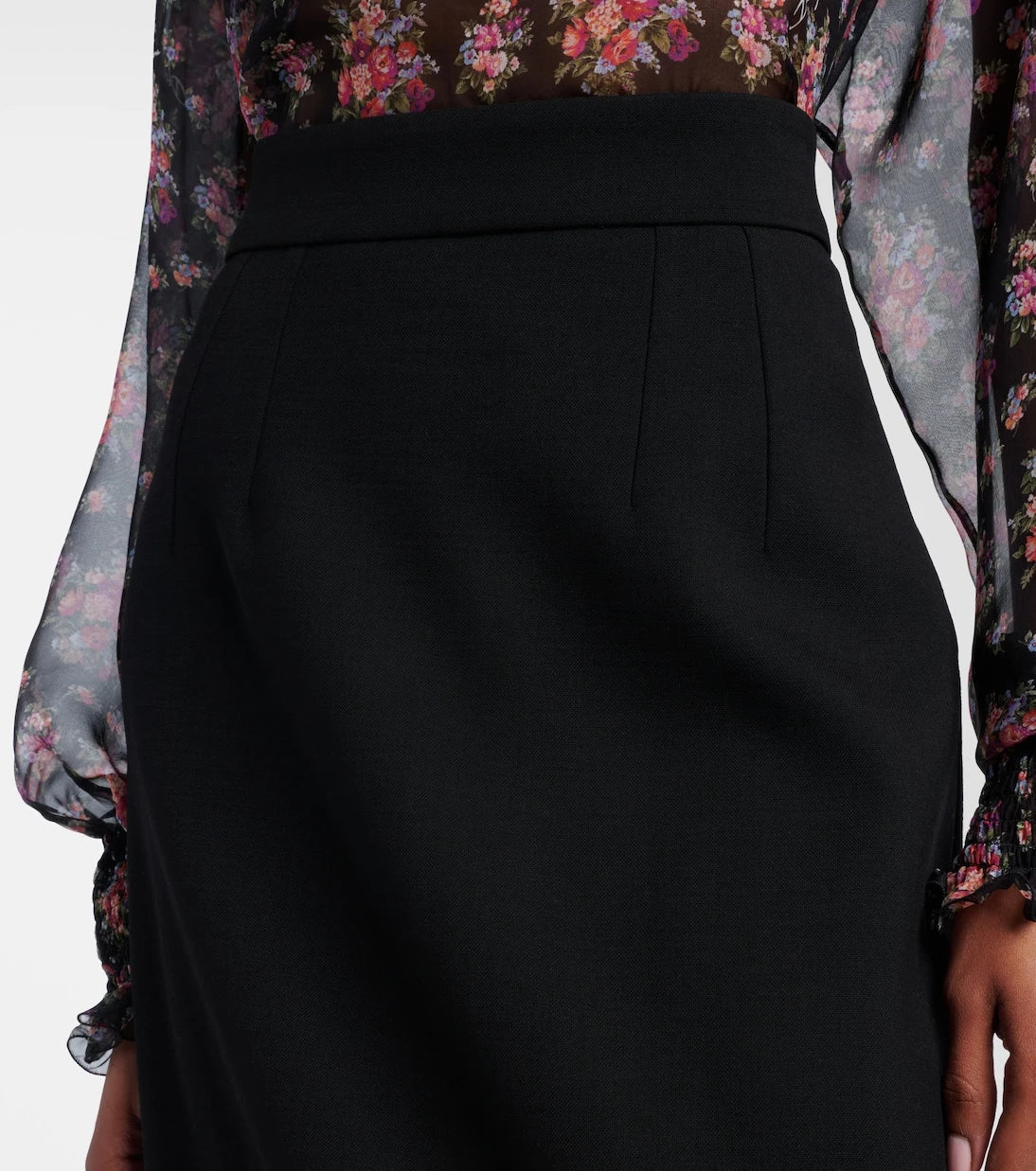 Dolce&Gabbana - تنورة بقصة قلم رصاص من مزيج الصوف