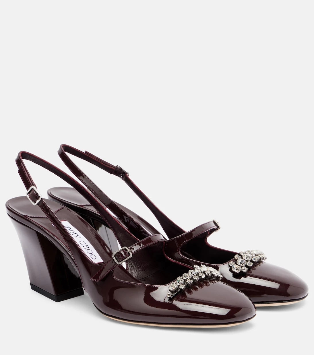 Jimmy Choo - Belinda 70 patent leather slingback pumps
