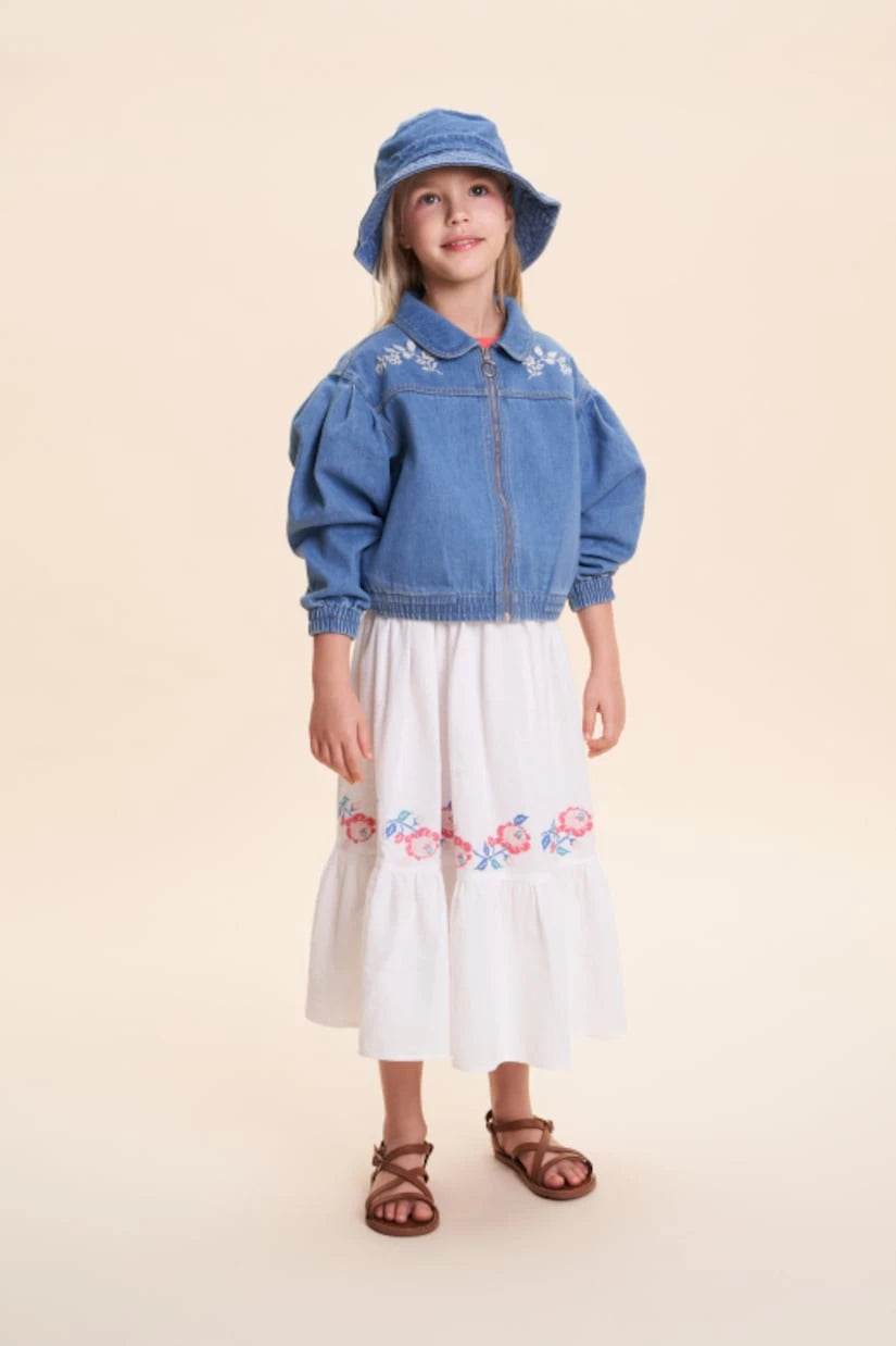 C'era Una Volta - Jacky işlemeli denim bomber ceket