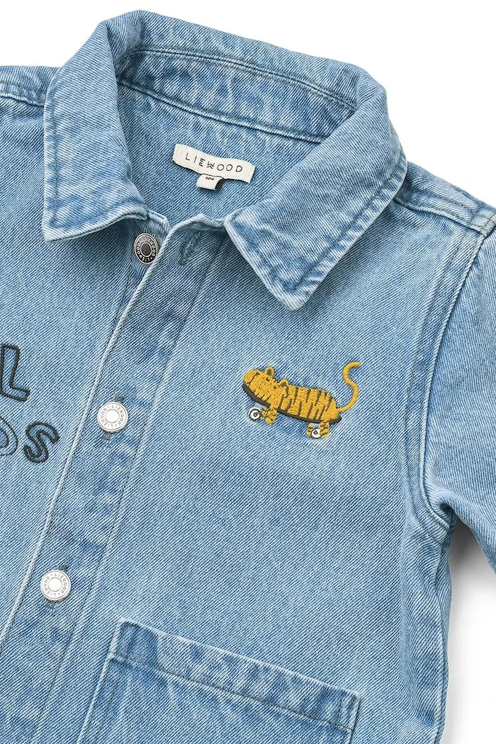 Liewood Kinsley Placement Denim Overshirt Çocuk Denim Ceket
