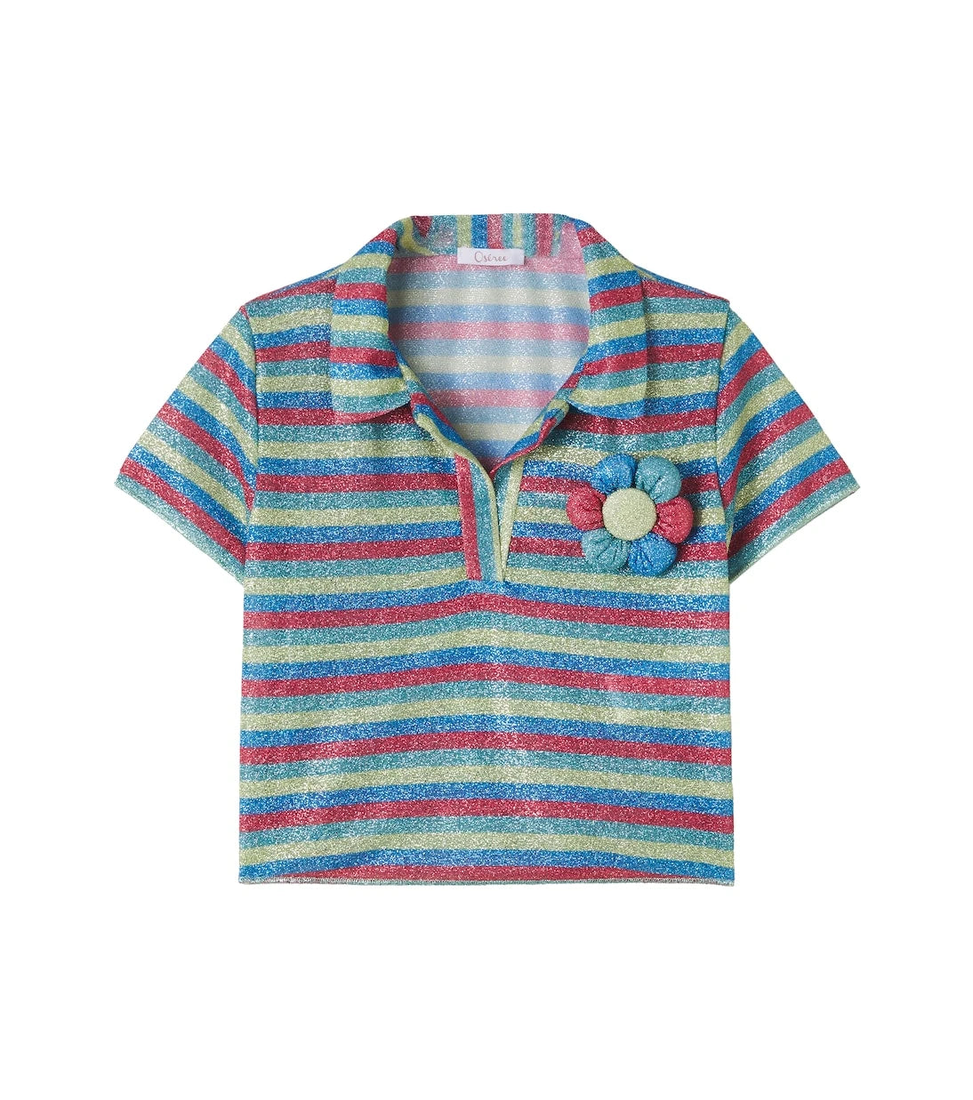 Oséree Kids - Osemini Lumière striped polo shirt