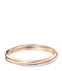 Large White, Rose and Yellow Gold Trinity Bracelet