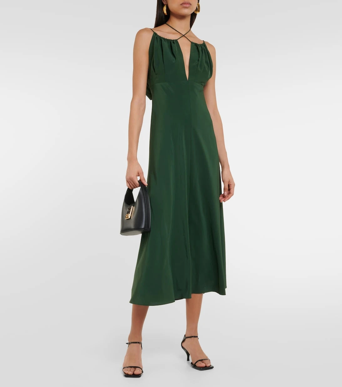 Toteme - Silk crêpe de chine midi dress