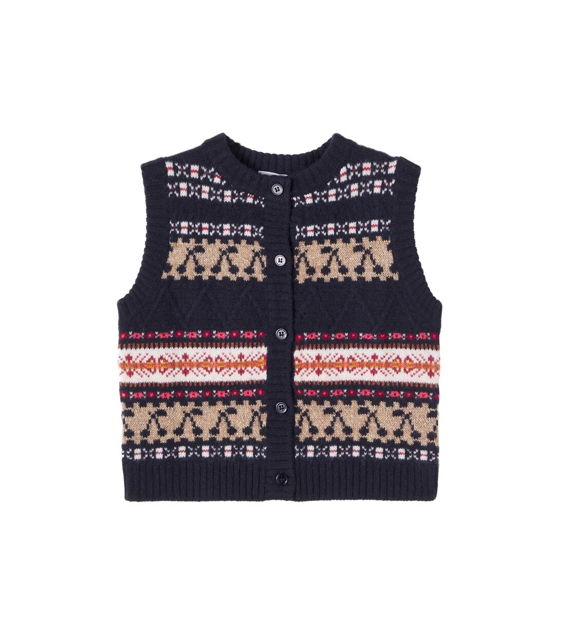 Bonpoint - Janou jacquard wool vest